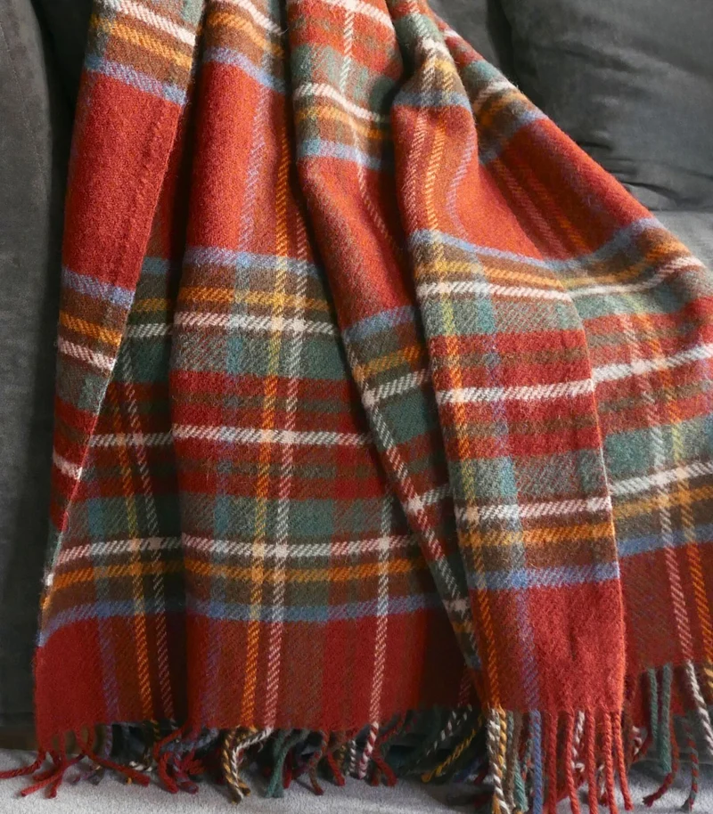 Plaid Pure Laine Écossais Antique Royal Stewart 150 X 183 cm