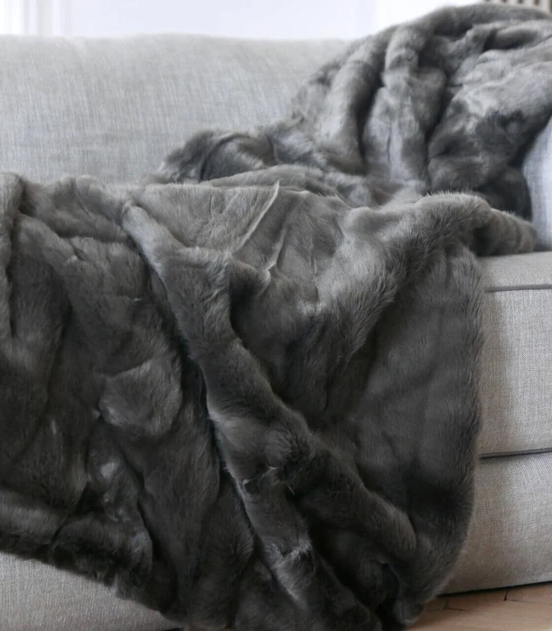 Plaid Fausse Fourrure Ours Brun 130 X 170 cm