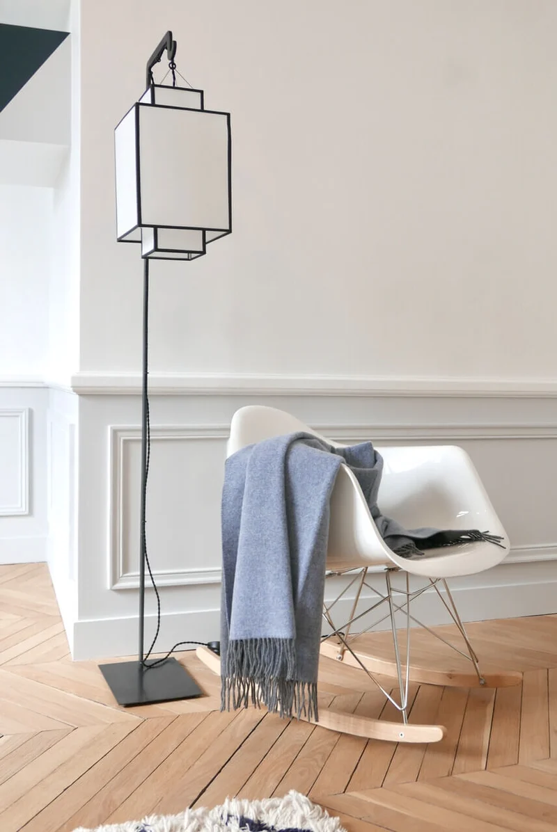Plaid Cachemire et Laine Reversible Bleu et Gris 150 x 200 cm - Collection VENICE