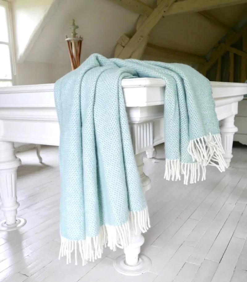Plaid Laine Beehive Vert 150 X 183 cm