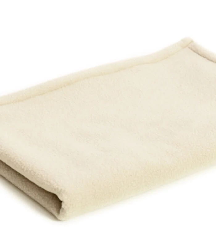 Plaid Couverture Bébé Polaire Beige 72 X 100 cm