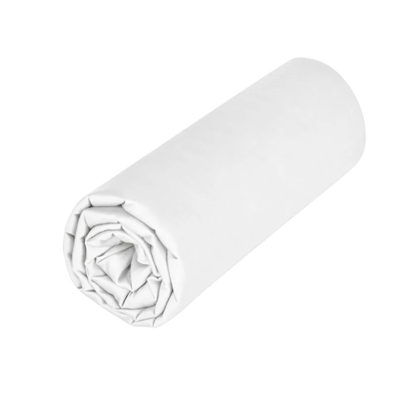 Drap housse - Percale de coton - Blanc