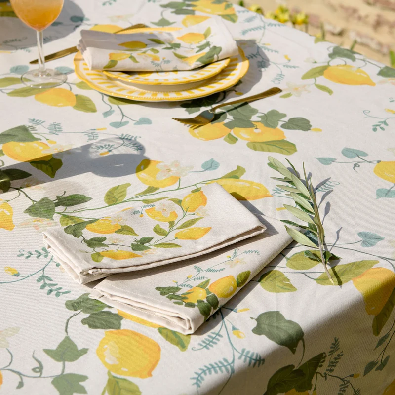 Linge de table Jardin d'agrumes - Coton & Polyester
