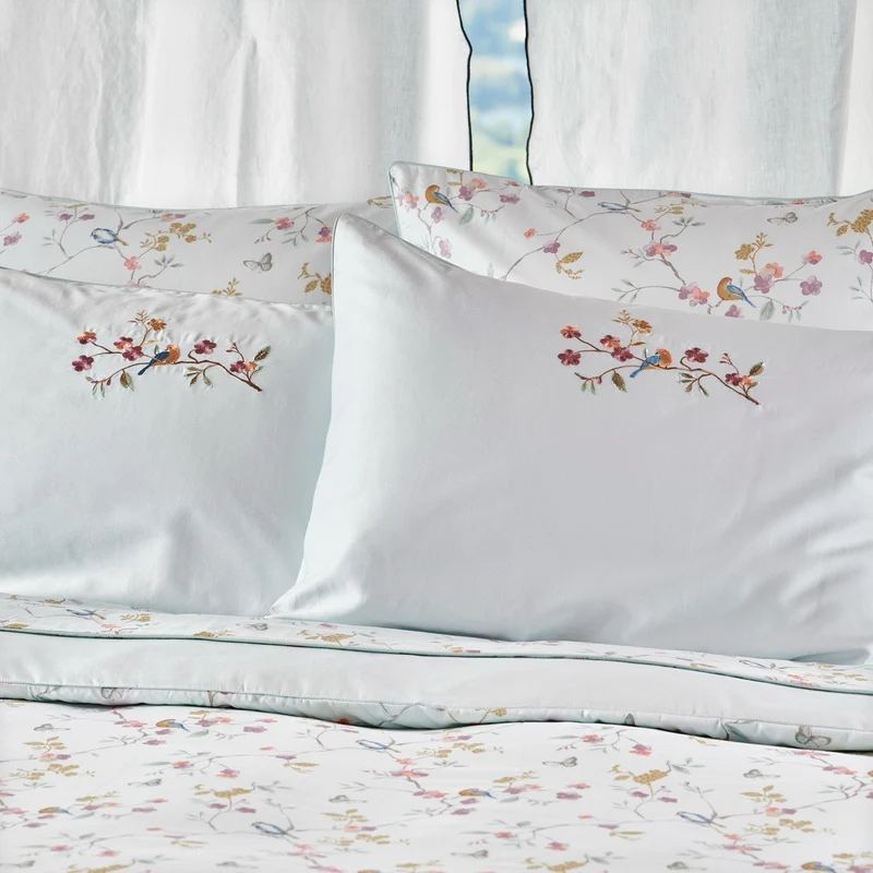Taie d'oreiller Jardin Suspendu - Satin de coton 120 fils/cm²