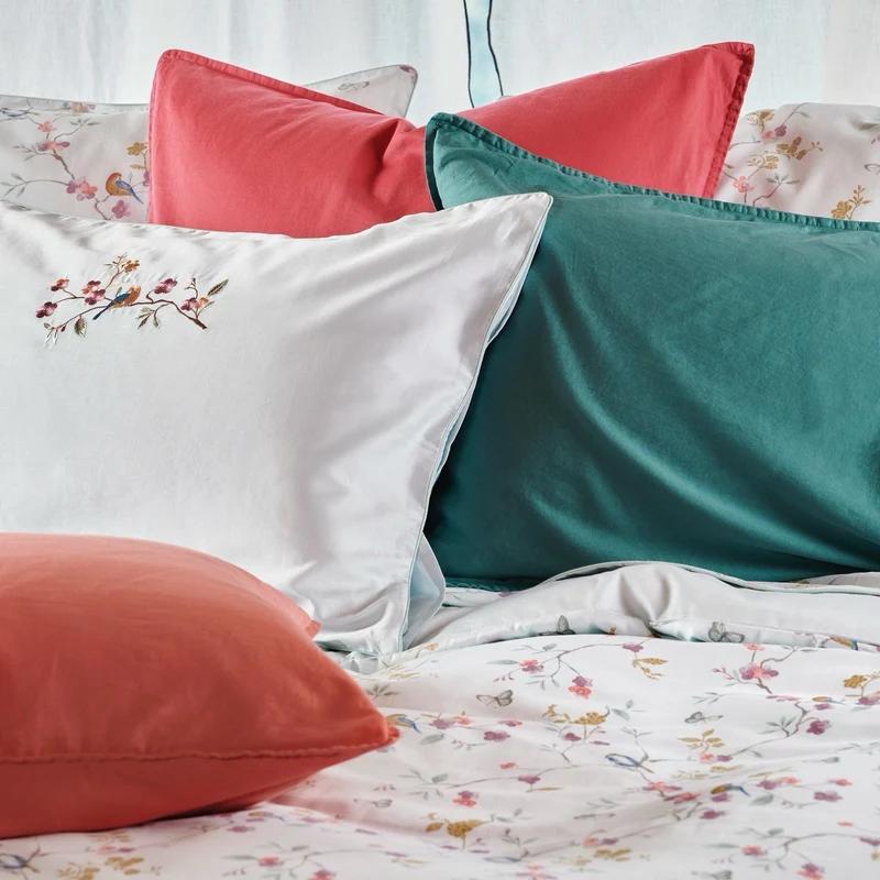 Taie d'oreiller Jardin Suspendu - Satin de coton 120 fils/cm²