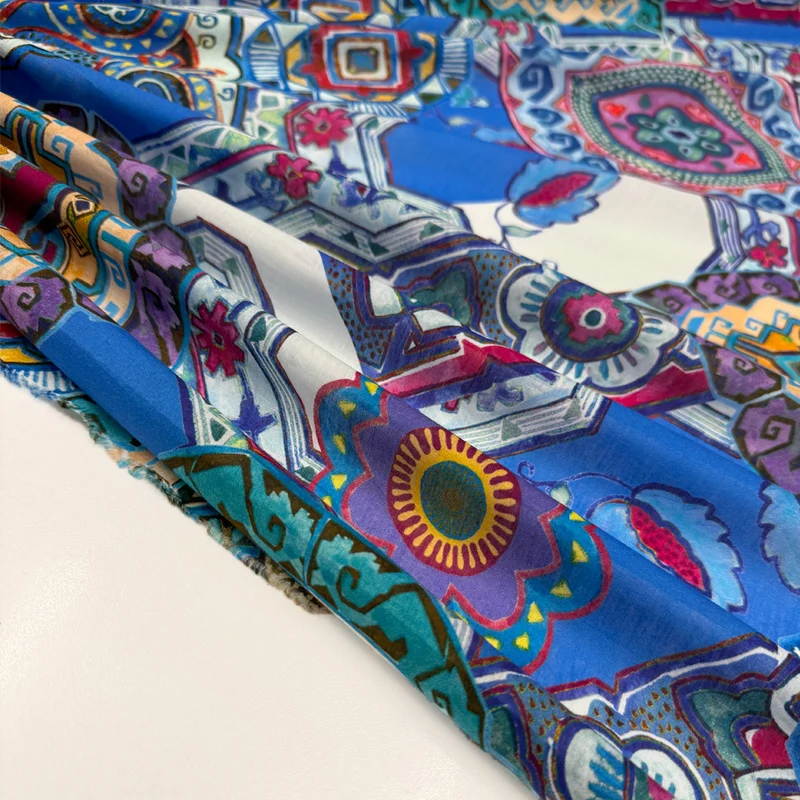 Tissu Voile, Coton et Soie - Capri