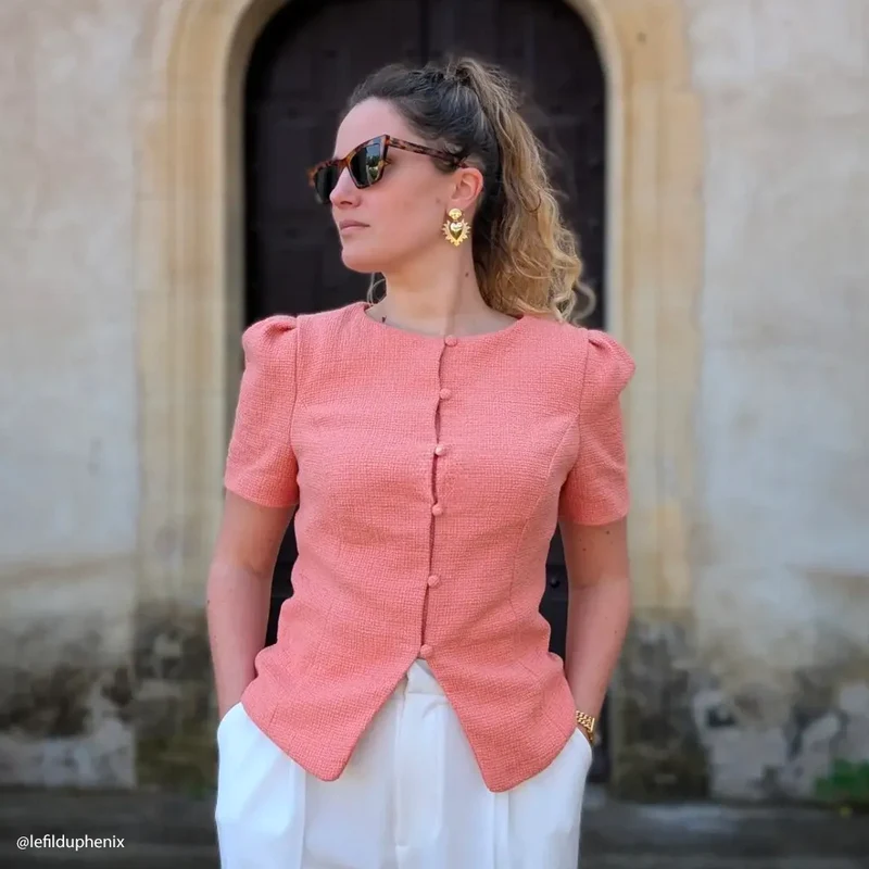 Tissu Tweed, Coton - Sapri