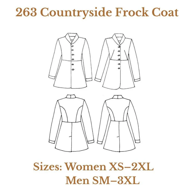PATRON DE COUTURE PDF | 263 Manteau Countryside Frock | Folkwear | UNISEXE
