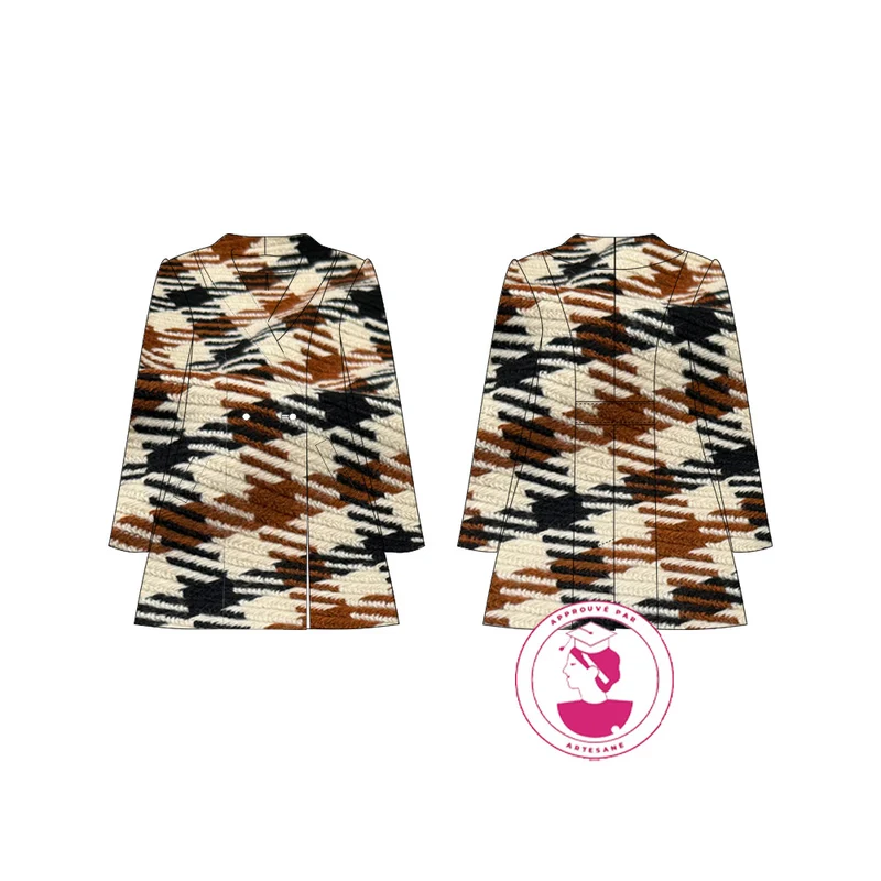 Kit Couture CAP Tailleur, Laine Carreaux - Manteau Tilda