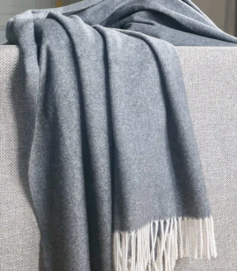 Plaid 100% Cachemire Luxe Gris - Edition Spéciale 140 X 200 cm