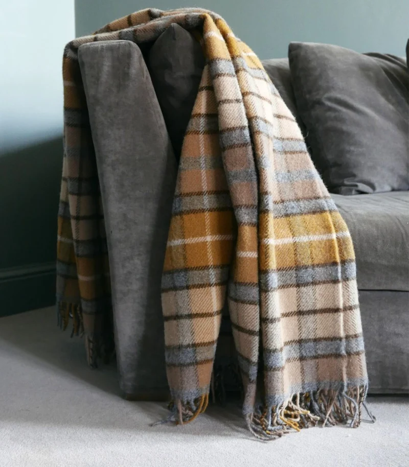 Plaid Pure Laine Écossais Buchanan 150 X 183 cm