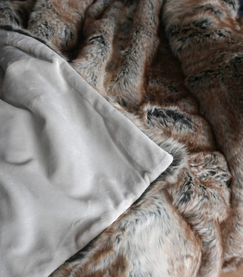 Plaid Fausse Fourrure Luxe Renard 150 X 200 cm