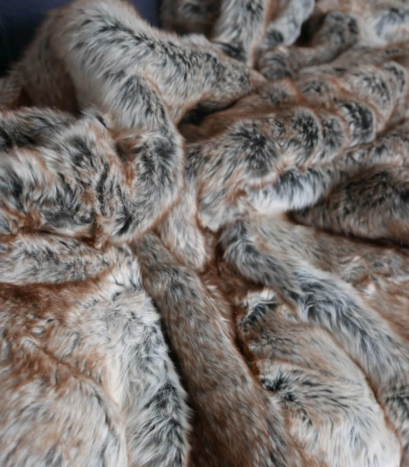 Plaid Fausse Fourrure Luxe Renard 150 X 200 cm