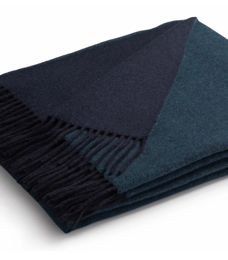 Plaid Cachemire et Laine Bleu - Collection VENICE
