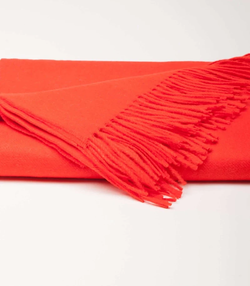 Plaid Laine Alpaga Luxe Paola Orange