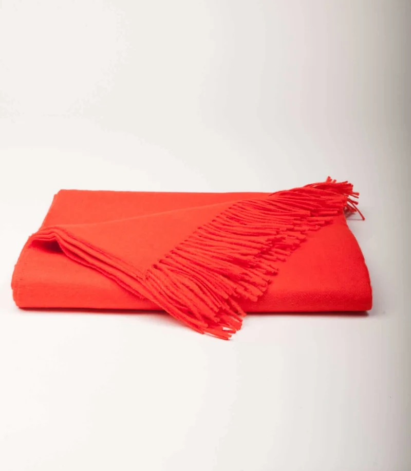 Plaid Laine Alpaga Luxe Paola Orange