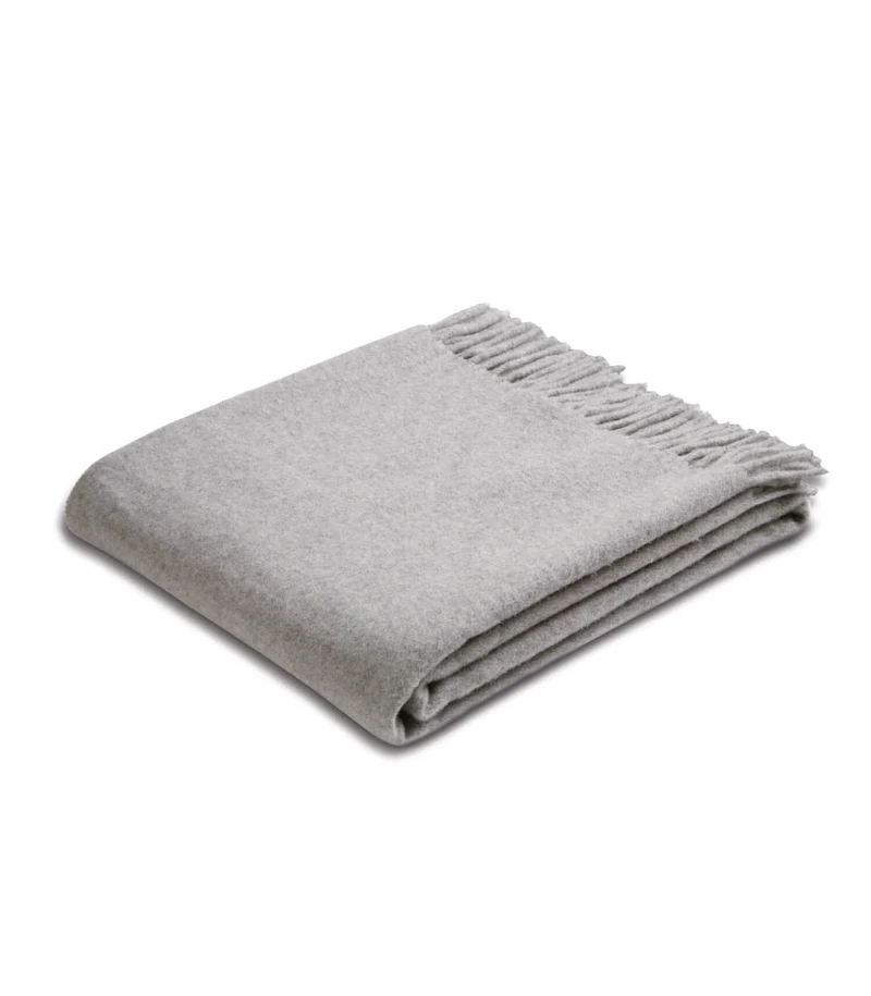 Plaid 100% Pure Laine Gris - Collection CAPRI