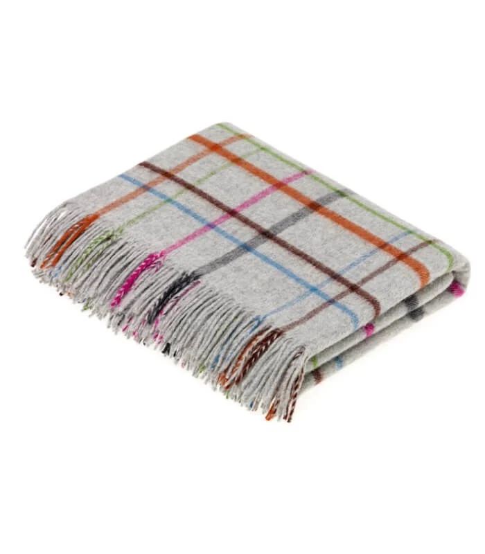 Plaid Laine Mérinos Color Code Gris 140 X 185 cm