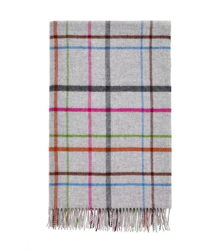 Plaid Laine Mérinos Color Code Gris 140 X 185 cm