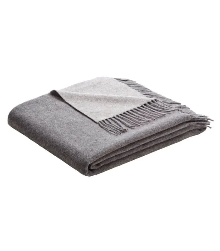 Plaid Cachemire Reversible Gris 130 x 170 cm - Collection VENICE
