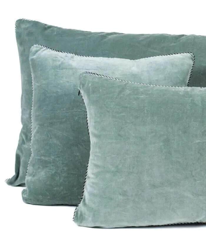 Coussin Velours Celadon