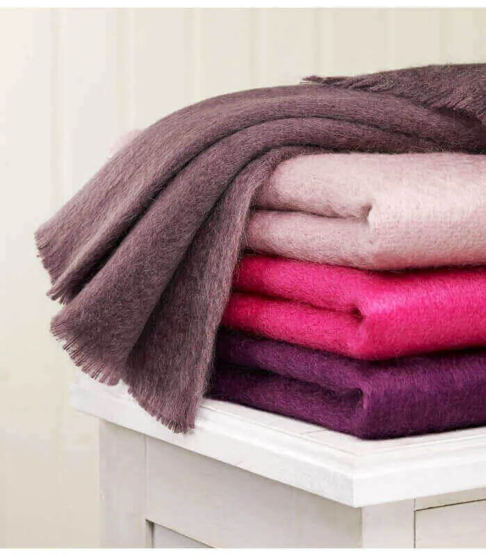Plaid Mohair Rose Luxe 140 X 180 cm
