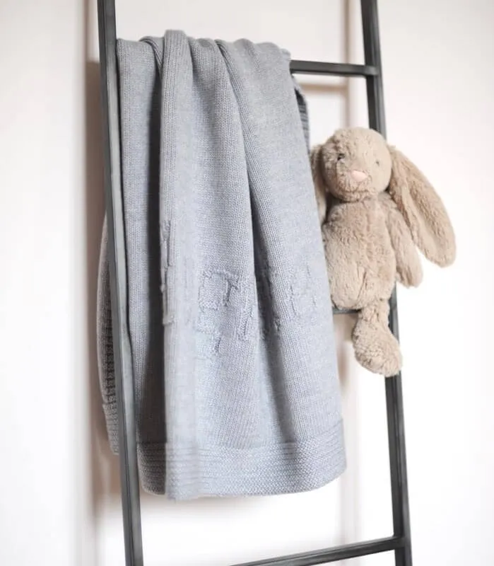 Couverture Bébé Personnalisée Grise