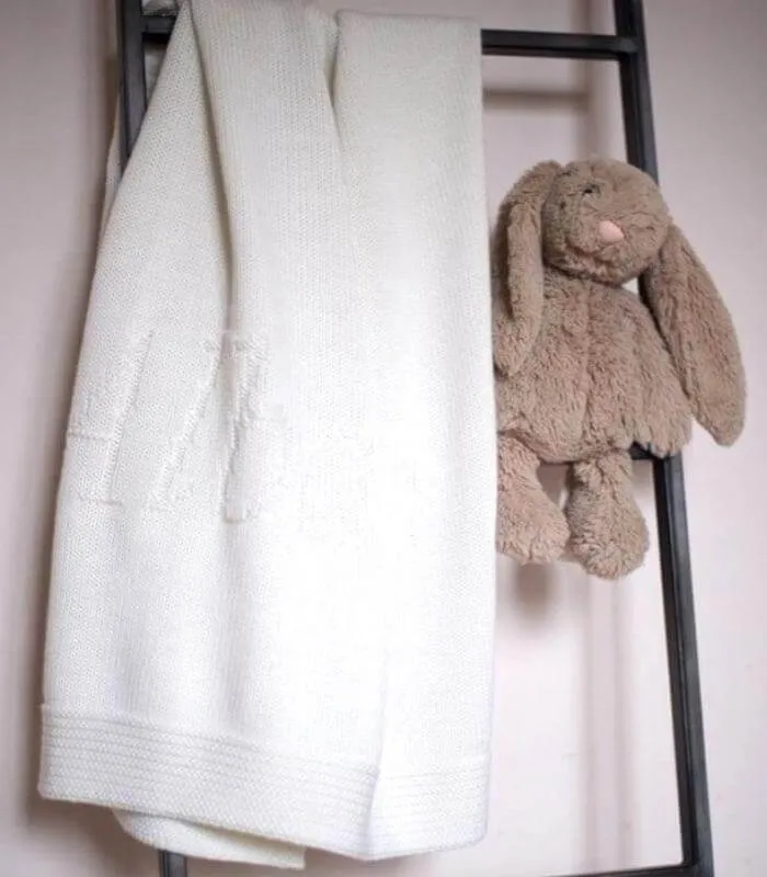 Couverture Bébé Personnalisée Blanc cassé
