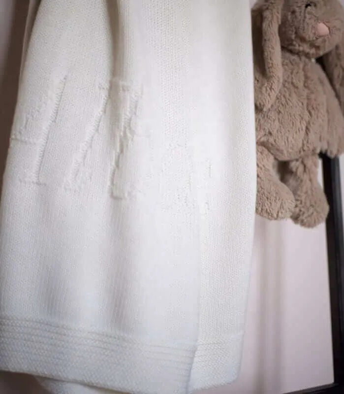 Couverture Bébé Personnalisée Blanc cassé
