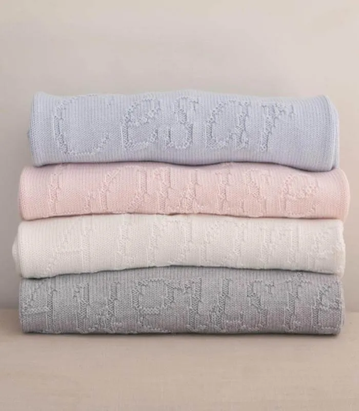 Couverture Bébé Personnalisée Blanc cassé