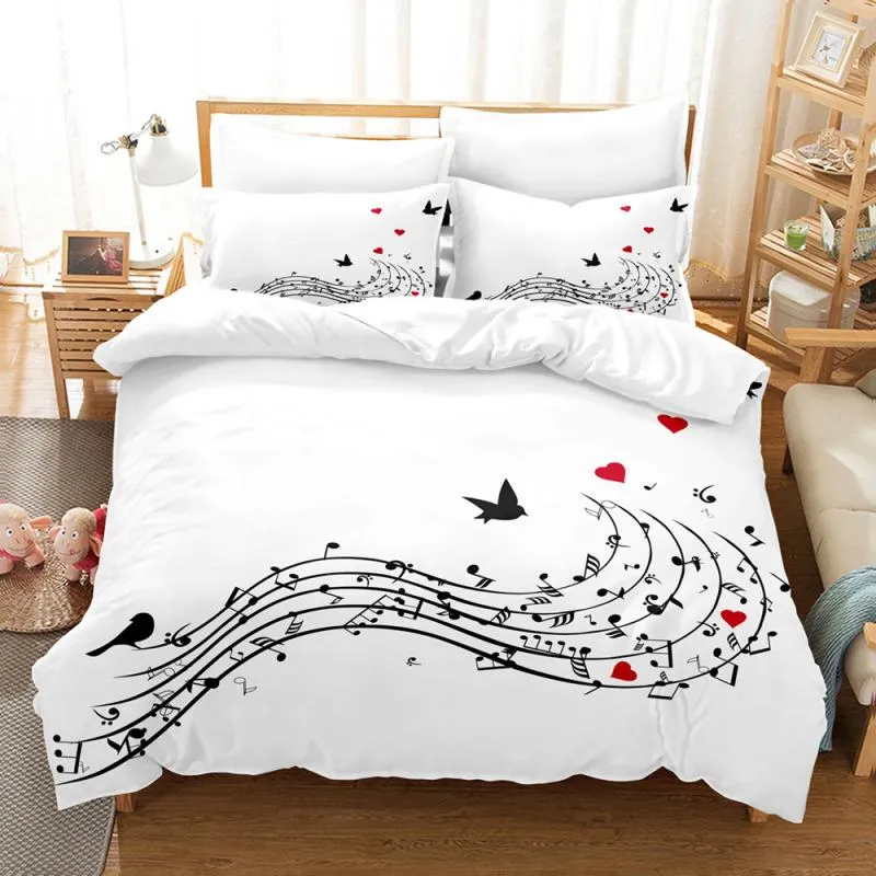 Housse de Couette et Deux Taies Musique 240cm