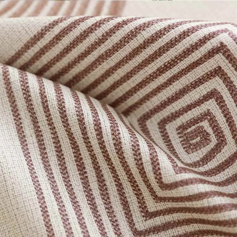 Toile Cirée Beige Graphique