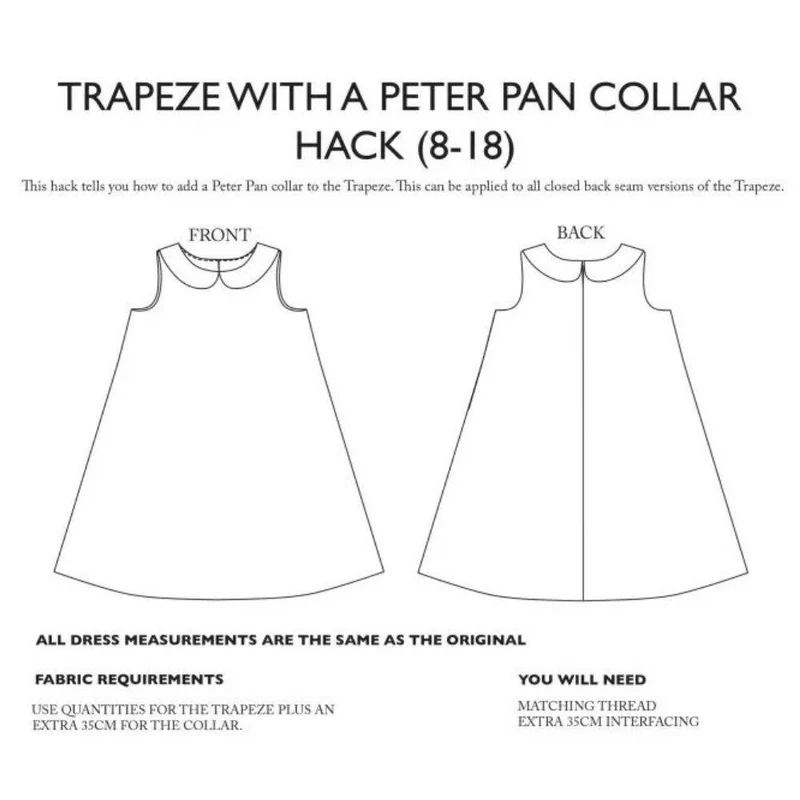 PATRON DE COUTURE PDF | Ajouts pour le patron Trapeze | Merchant & Mills | UK 8–18