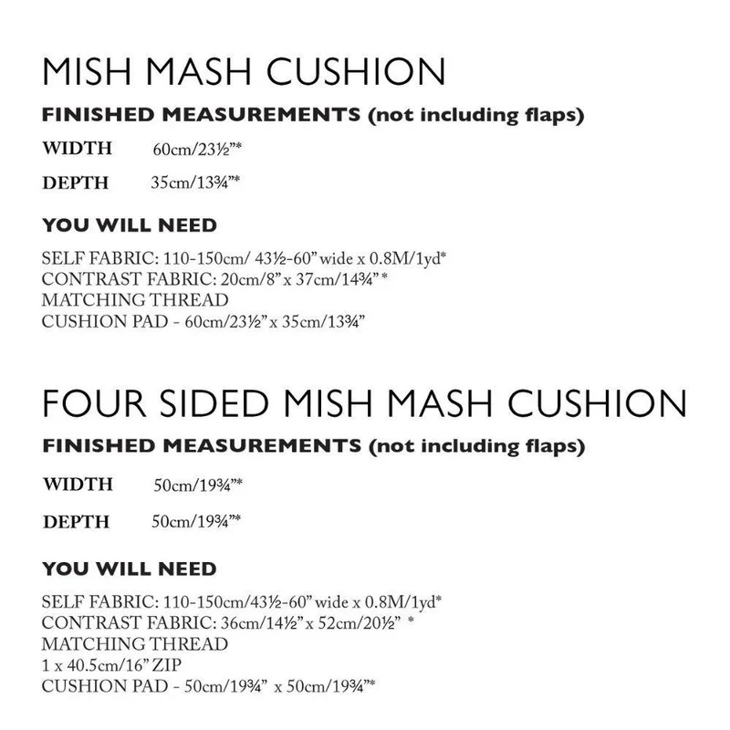 PATRON DE COUTURE PDF | Coussin Mish Mash | Merchant & Mills | A4 SEULEMENT
