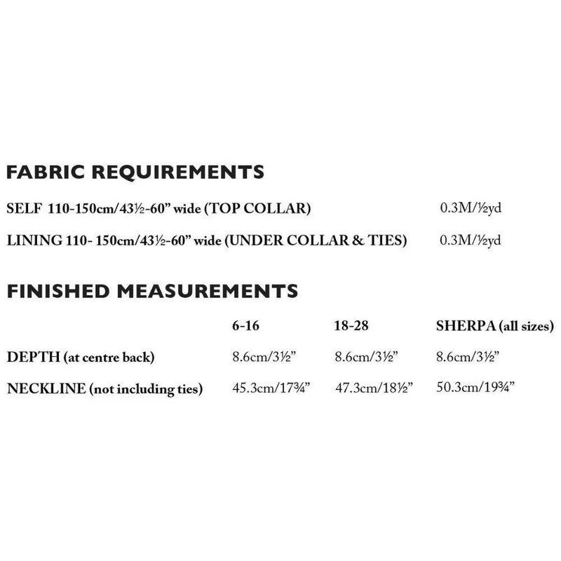PATRON DE COUTURE PDF | Col amovible Willamina | Merchant & Mills | UNISEXE | A4 SEULEMENT
