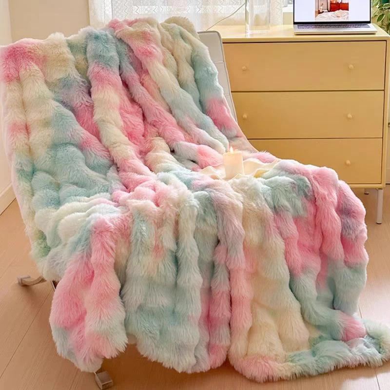 Couverture Polaire Plaid Fourrure Fausse Laine 950 g/m²