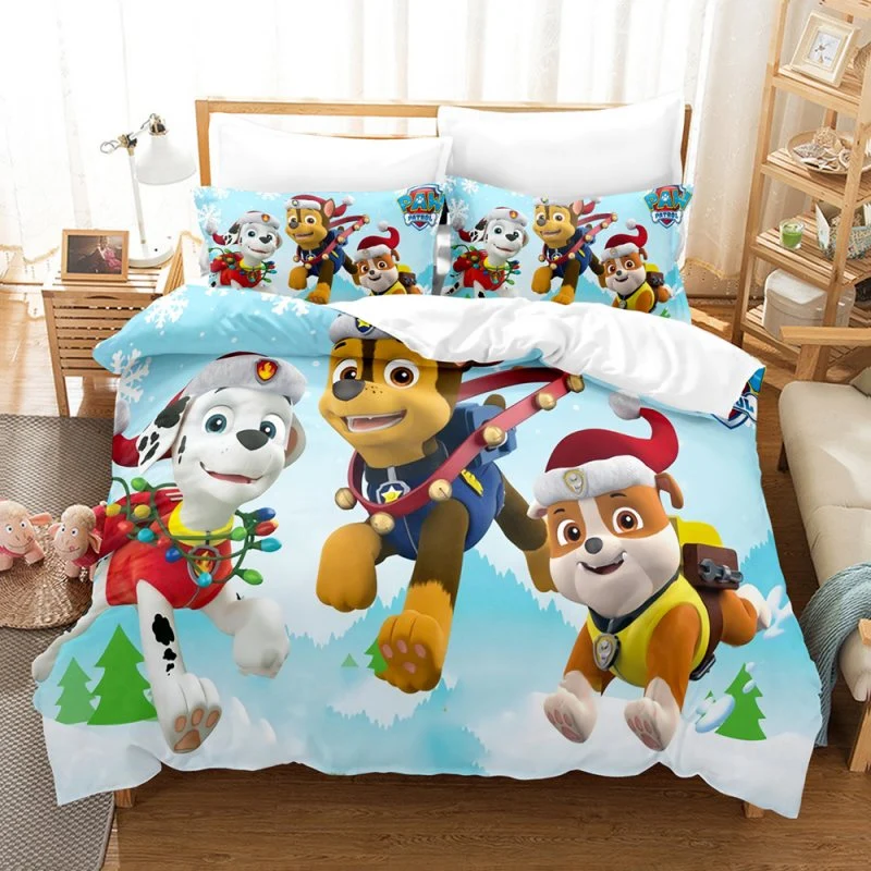 Housse de Couette et Deux Taies Pat Patrouille Enfant 240cm