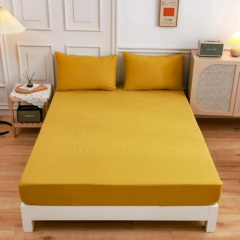 Drap Housse Drap Matelas Uni Confort Bleu