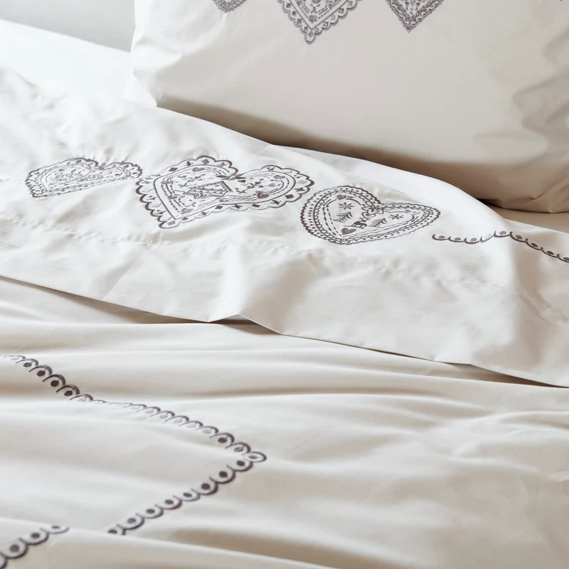 Housse de couette Nuit au Chalet - Percale de coton