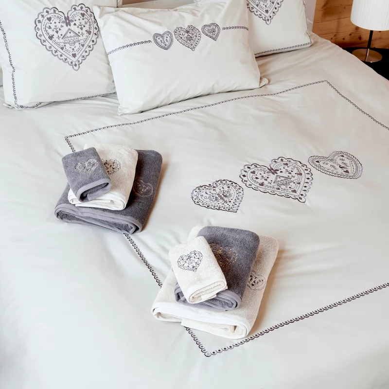 Housse de couette Nuit au Chalet - Percale de coton
