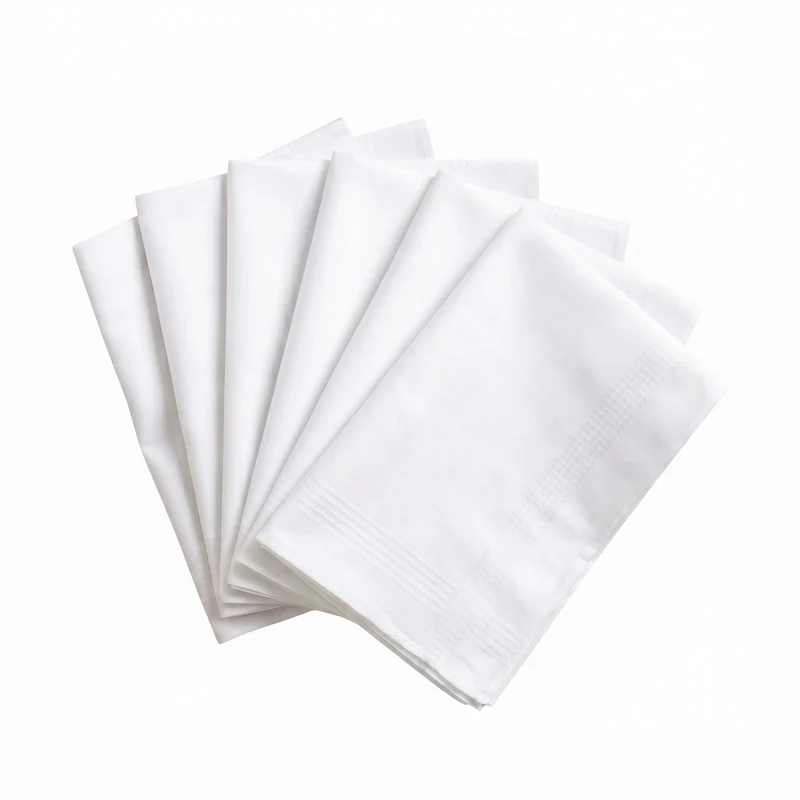 Lot de 6 Mouchoirs Marie - Coton Jacquard