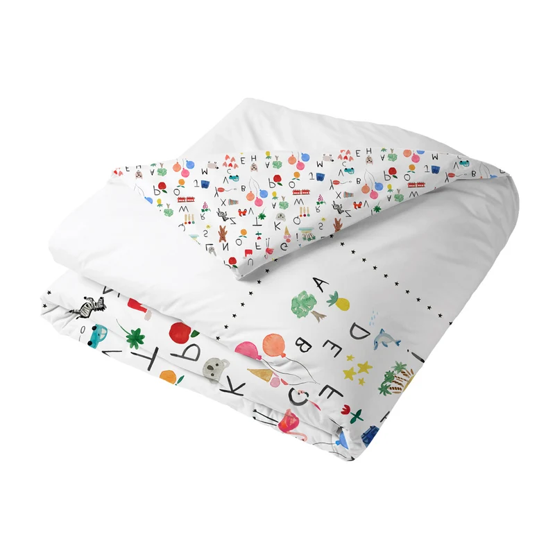 Housse de couette Abécédaire - Percale de coton