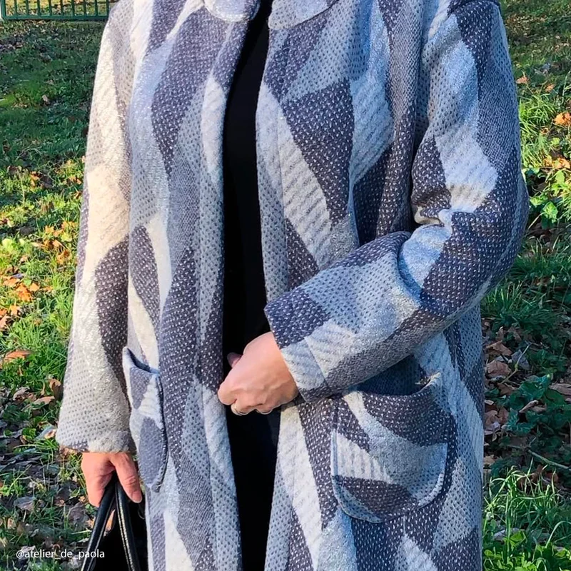 Tissu Maille Jacquard, Laine - Tissé Métallisé, Brillia