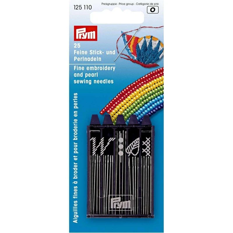 PRYM Aiguilles à broder et à perler | Paquet de 25