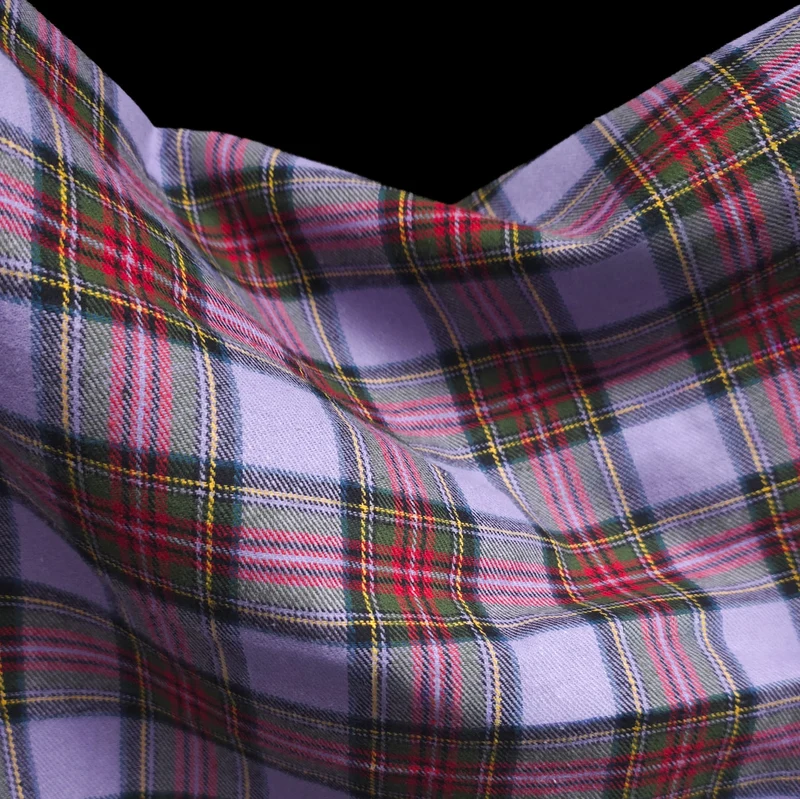 Flanelle de coton haut de gamme | Tartan Lavande