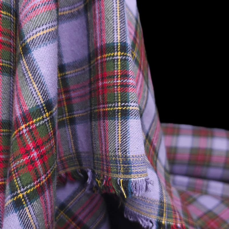 Flanelle de coton haut de gamme | Tartan Lavande