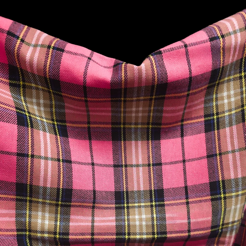 Flanelle de coton haut de gamme | Tartan Rose