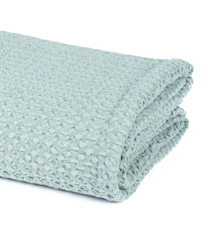 Jeté de canapé/ couvre-lit Vert céladon 100% coton