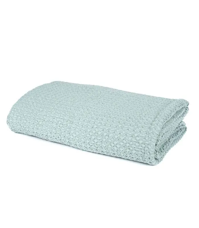 Jeté de canapé/ couvre-lit Vert céladon 100% coton