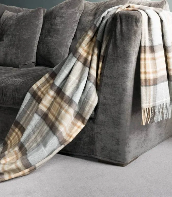 Plaid Laine Mérinos Écossais Mc Kellar - 140 X 185 cm